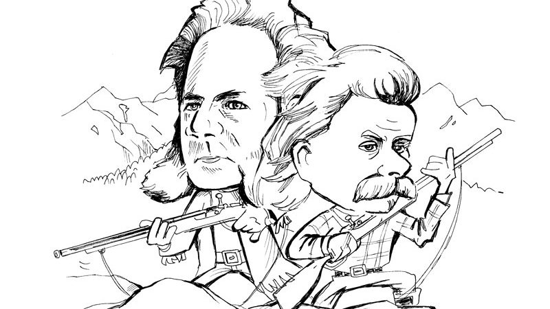 Tegning Ibsen og Grieg