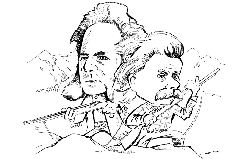 Tegning Ibsen og Grieg