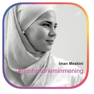 Omslag av #minhistorieminmening Iman Meskini