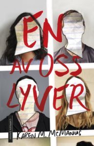 Omslag på En av oss lyver av Karen M. McManus