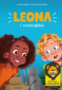 Omslag av barneboken Leona i rotetrøbbel