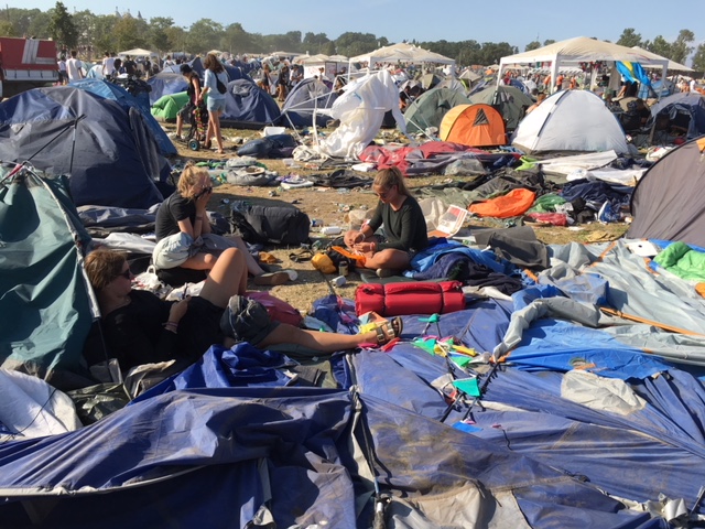 Campingliv på festivalen