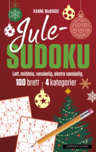 Omslag til Jule-Sudoku av Hanne McBride