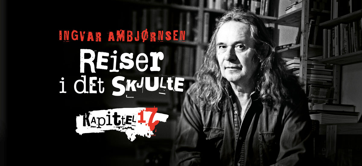 Logo til føljetongromanen "Reiser i det skjulte" kapittel 17 av Ingvar Ambjørnsen