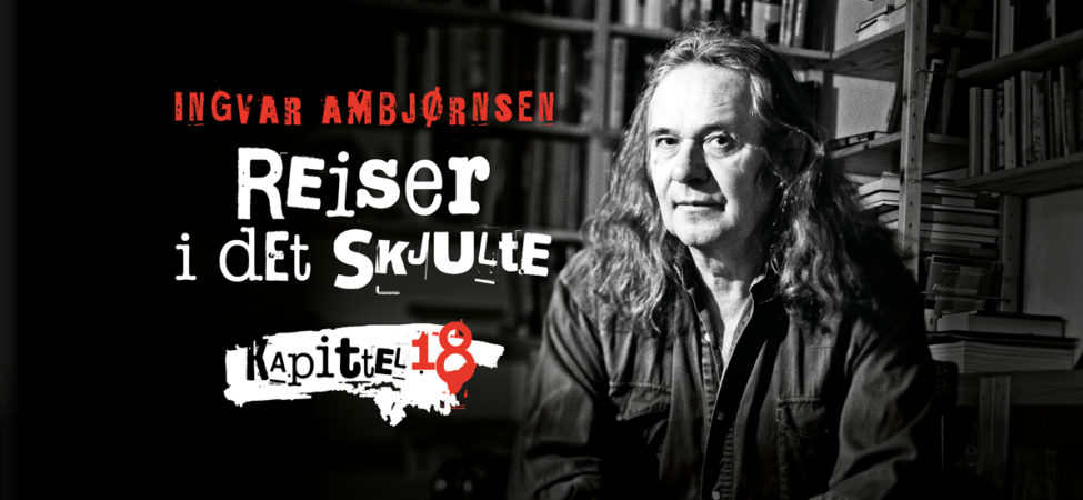 Logo til føljetongromanen "Reiser i det skjulte" kapittel 18 av Ingvar Ambjørnsen