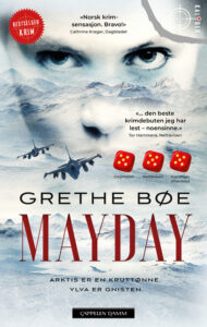 Omslaget til krimboka "Mayday" av Grethe Bøe