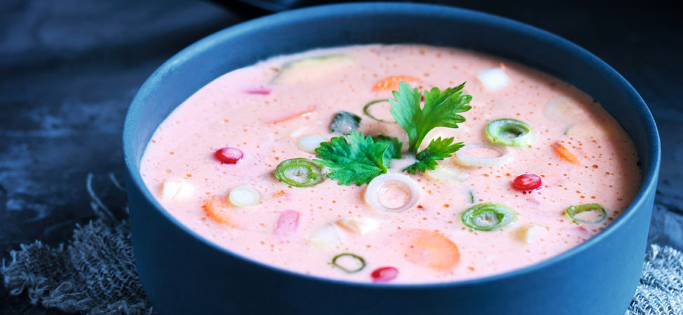 Rosa thai-inspirert torskesuppe
