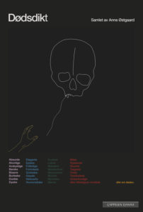 Omslaget til diktantologien "Dødsdikt" samlet av Anne Østgaard