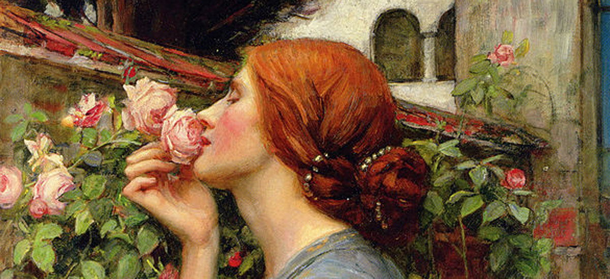 Utsnitt av John William Waterhouses maleri «The Soul of the Rose»
