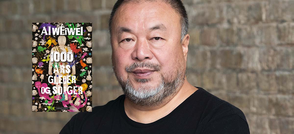 Fotokollasj av Ai Weiwei og boka «1000 års gleder og sorger»