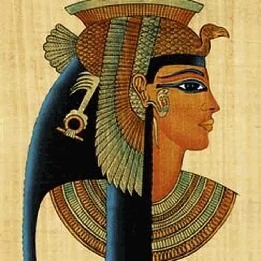 Bilde av Kleopatra som har en av historiens mest kjente taler 