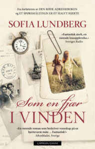 Omslaget til boka "Som en fjær i vinden" av Sofia Lundberg
