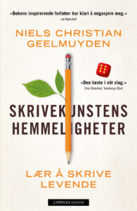 Omslag til «Skrivekunstens hemmeligheter» av Niels Christian Geelmuyden (pocket)