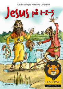 Illustrasjon av glad Jesus, et barn og Lasarus