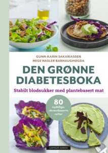 Omslag av "Den grønne diabetesboka" av Hege Hasler Barhaughøgda og Gunn-Karin Sakariassen