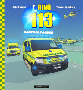 Bokomslag med illustrasjon av ambulanse