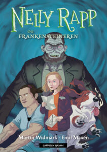 Bokomslag med illustrasjon av Frankensteins monster og Nelly Rapp